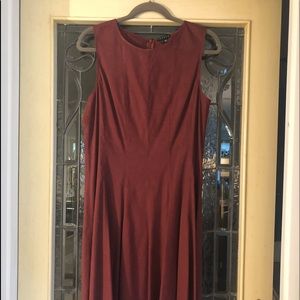 Theory linen blend fit n flare dress